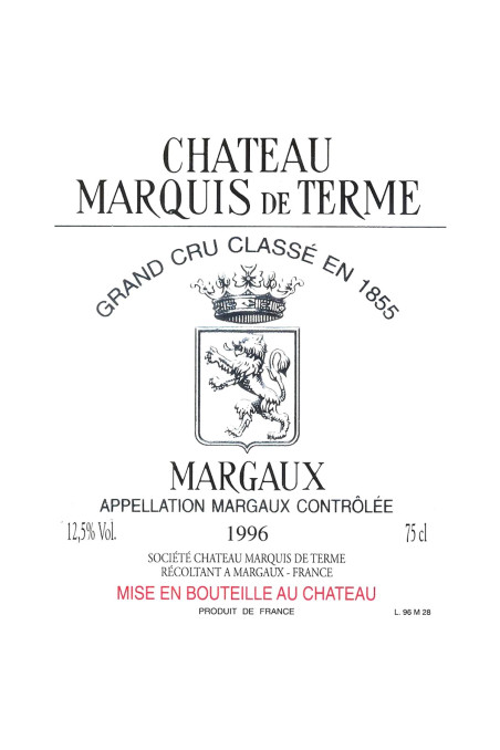 CHÂTEAU MARQUIS DE TERME 1960