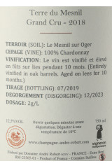 ANDRE ROBERT Terres du Mesnil Blanc de Blancs 2018