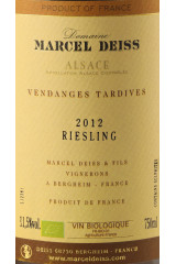 DOMAINE MARCEL DEISS Vendanges Tardives 2012