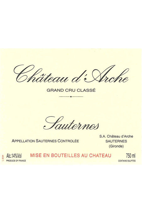 CHÂTEAU D'ARCHE 1983